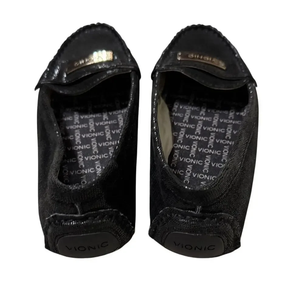 Vionic Womens Sydney Driving Loafers Black Size 7